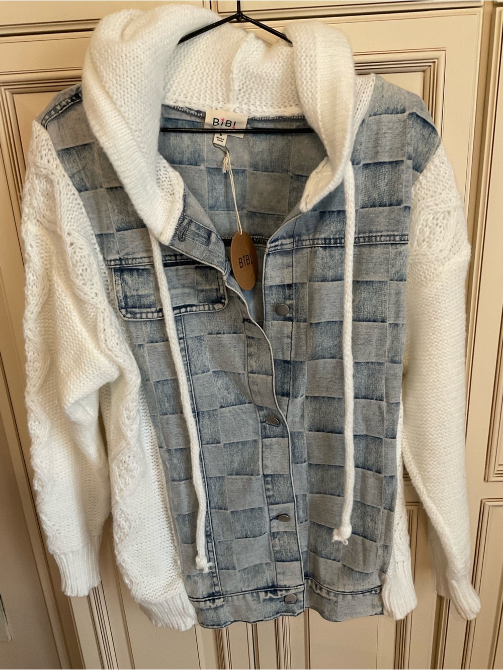 BiBi denim/knit button up jacket - Picture 3 of 3